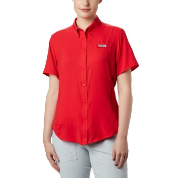 Columbia Overhemd Dames, PFG Tamiami II Short Sleeve Rood, 27GMNYPAE